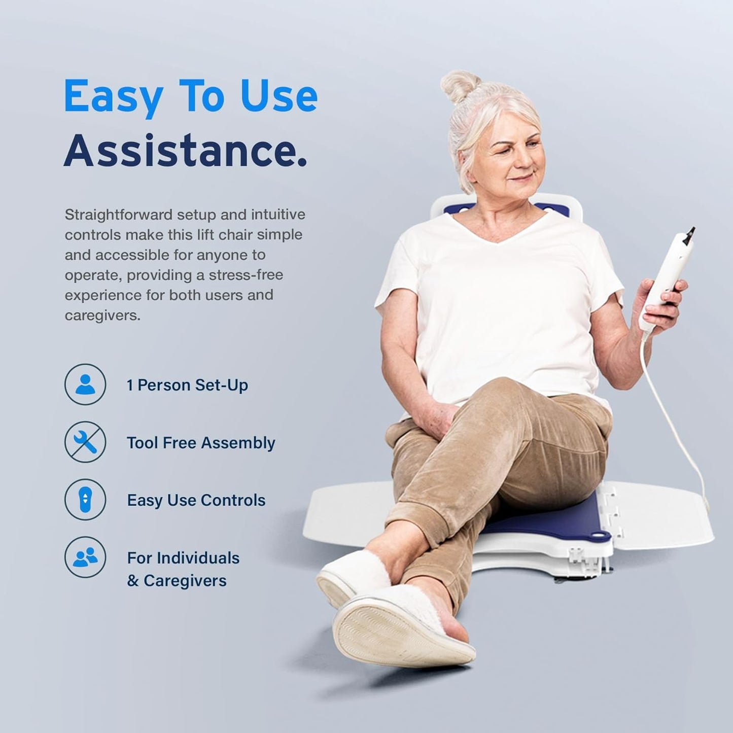AYDMED 2-in-1 Electric Lift Chair, 308lbs Capacity, Waterproof