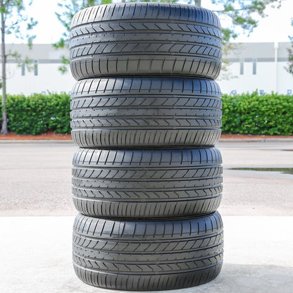 A set of 4 (quad) 255/35R20 97Y XL high performance tyres suitable for: 2007-10 Mercedes-Benz S550 4Matic, 2017-18 Audi Q3 Technik