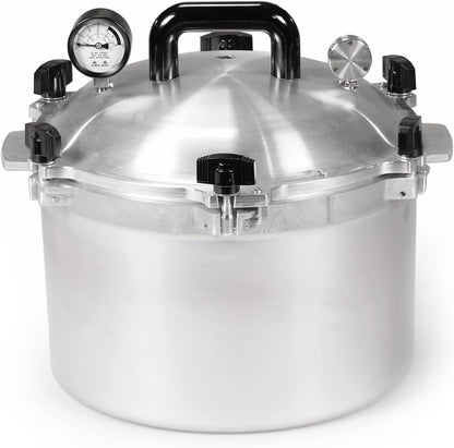 All American 1930: 21.5qt Pressure Cooker/Canner (The 921) – Exclusive Metal to Metal Sealing System – Easy to Open & Close – Suitable for Gas, Electric, or Flat Top Stoves – Made in the USA