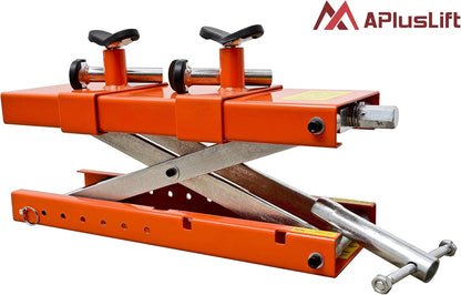 APlusLift MT1500X 1500LB Air-Operated Motorcycle & ATV Lift Table – 48" Wide with Side Extensions, 2-Year Warranty