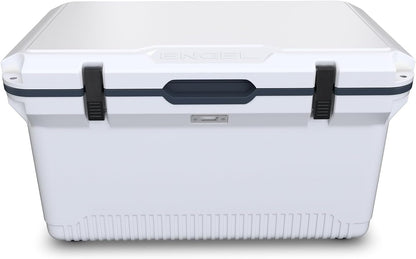 60 QT Ultra-Light Injection Molded Cooler - Ice Chest Keeps Ice up to 7 Days - Large Cooler Includes Wire Basket, Divider and Built-in Bottle Opener