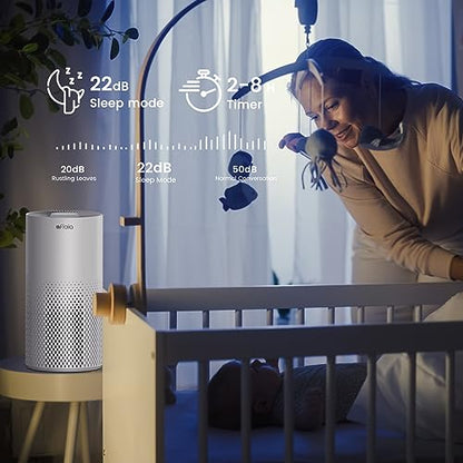 Afloia Air Purifiers for Home Large Room Up to 1076 Ft, H13 True HEPA Air Purifiers for Bedroom
