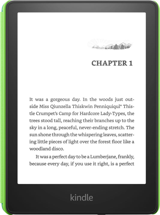 Amazon – Kindle Paperwhite Kids E-Reader 6.8′′ display with kid-friendly cover – 16GB – 2022 – 2023 – Emerald Forest