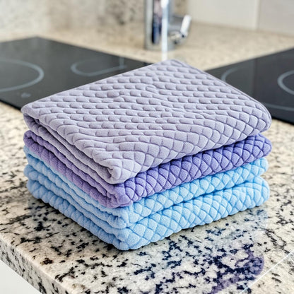 Wipur Nano Fish Scale Microfiber Cleaning Cloth - Streak-Free Polishing for Glass, Mirrors & Stainless Steel - Lint-Free & Fast Drying - Set of 3