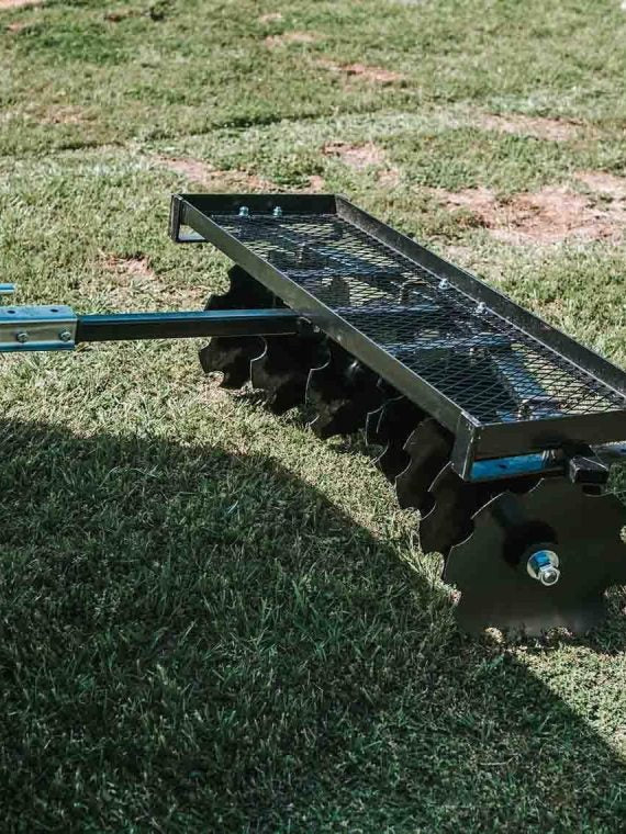 2025 Titan Distributors Inc. 4-Ft Notched Disc Harrow Attachment Pull Behind for ATV and UTV 2-in Towball Hitch NO250072