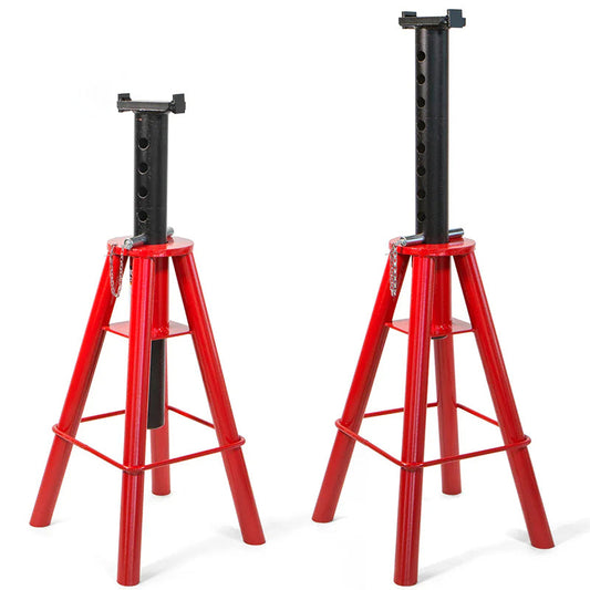 USA 1 PAIR HEAVY DUTY JACK TRUCK SEMI STANDS HIGH LIFT 10 TON 32" TO 48"