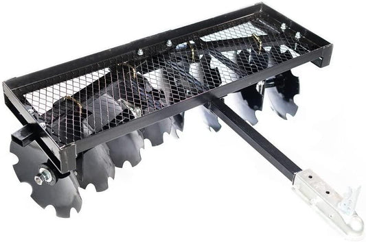 2025 Titan Distributors Inc. 4-Ft Notched Disc Harrow Attachment Pull Behind for ATV and UTV 2-in Towball Hitch NO250072