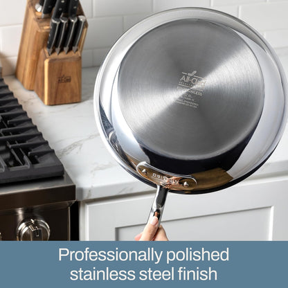 All-Clad D3 Stockpot 8 Qt Stainless Lid Induction Oven Safe