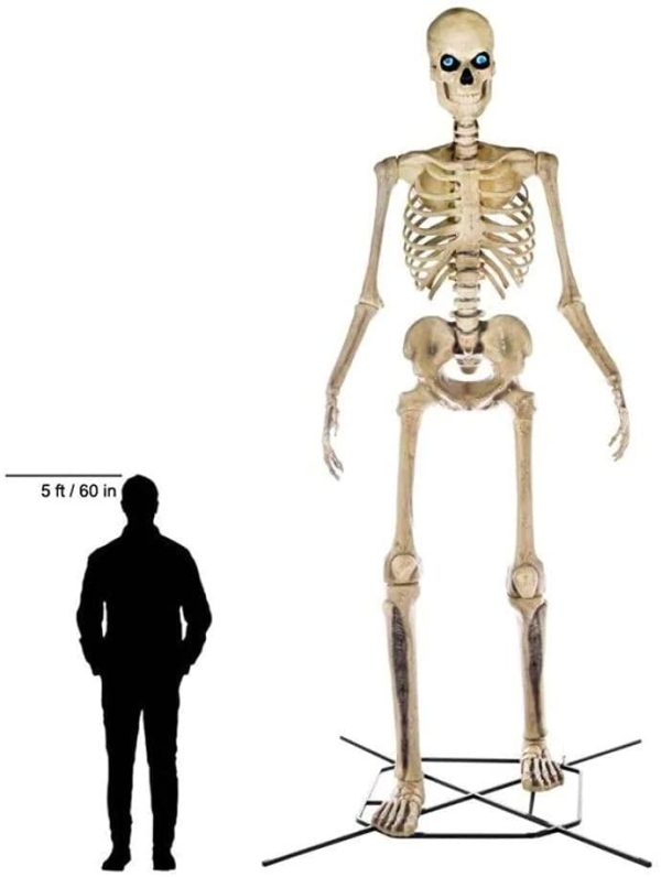 2025 Home Accents 12 ft. Giant-Sized Skeleton with LifeEyes NO250058