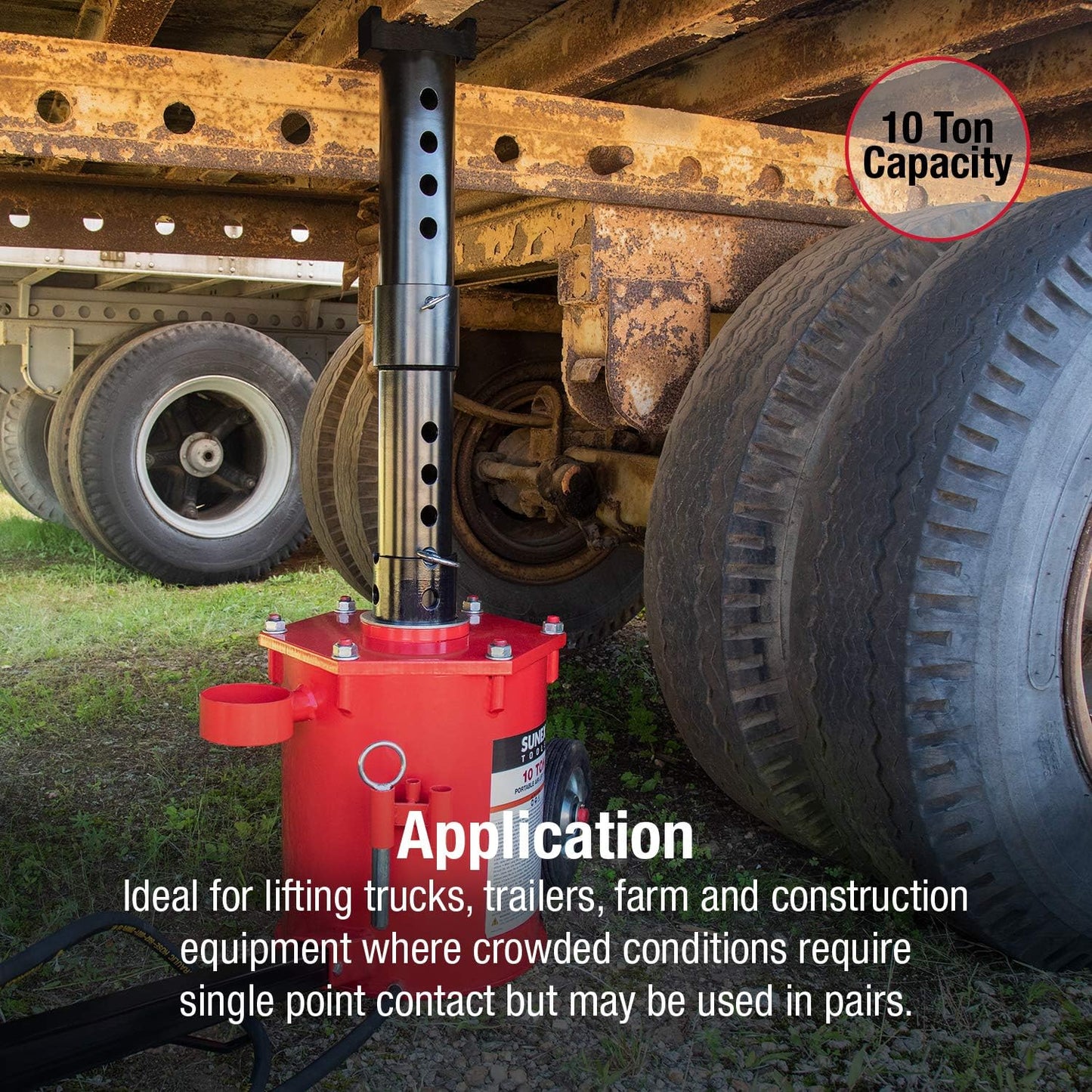 6710 10-Ton, Portable, Air Lift Jack