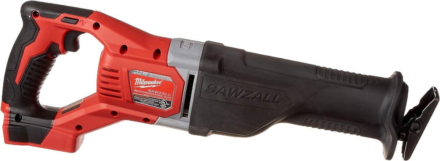 2621-20 M18 18V Lithium Ion Cordless Sawzall 3,000RPM Reciprocating Saw with Quik Lok Blade Clamp and All Metal Gearbox (Bare Tool)